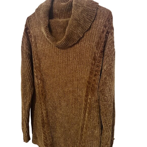 Isabel Maternity by Ingrid & Isabel brown cowl neck sweater size XL - Picture 2 of 7